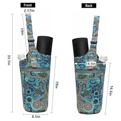 Yoga Mat Bag for Women with Large Size Pocket and Zipper Blue-Canvas