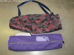 Lot of 2 Lululemon Heritage 365 Camo Smoky Red Night Sea & Purple Yoga Mat Bag