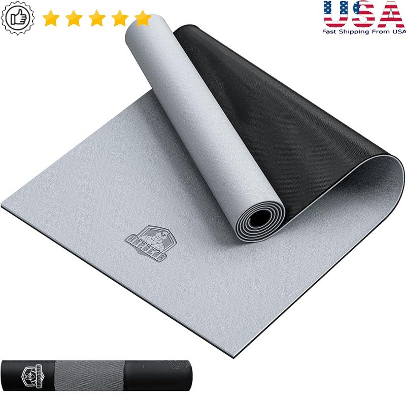 Extra Large Non Slip Yoga Mat Thick Durable PVC Exercise Mat W/ Carry Bag New