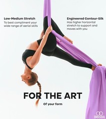 Orbsoul Aerial Silks Fabric 9 Yards (8m) – 100% Nylon, Low-Med Stretch, 40-Den