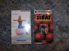 CLEARANCE Balance Ball & Fit and Fat VHS Exercise Video