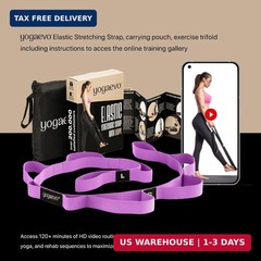 YOGA-EVO Elastic Stretching Strap with Loops for Physical Therapy – Stretch & Ac