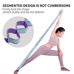9 Loops Elastic Yoga Strap – Adjustable Stretching Band for Physical Therapy,…