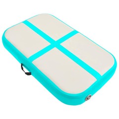 Gymnastics Mat with Pump Blowable 60x100x15 cm PVC Green