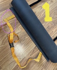 Yoga Mat Harness UNIQUE RED Strap Sling Carry Carrier Adjustable Buckling Waist