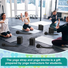 18 Pcs Yoga Blocks and Strap Set Include 12 EVA Foam Yoga Blocks Bulk
