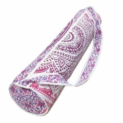 Multi color Indian Mandala Cotton Yoga Mat Bag With Adjustable Shoulder