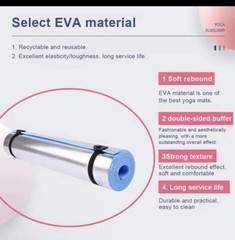 Non-Slip Yoga Mat – EVA 1/0.6CM Thick for Exercise, Pilates, Gymnastics, Fitness