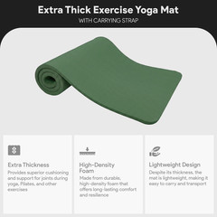 BalanceFrom Yoga Mat, 1″ Extra Thick Exercise Pilates Workout Mat, (Used)