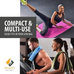 OlimpiaFit Quick Dry Towel – 3 Size Pack of Lightweight Microfiber Travel Tow…