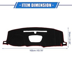 Dash Cover Mat Fit for Chevy Silverado 1500 2500HD 3500HD 2019-2025 Red