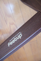 Feetup Feet Up Yoga Inversion Headstand Trainer Stand Bench-Black w/ Brown Wood