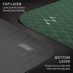 XXL Yoga Mat 213 x 81 cm, 6 mm Thick Non Slip and Joint Gentle, Extra Long…