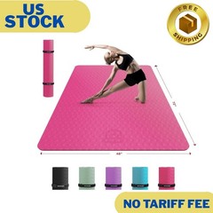 Extra Large Yoga Mat – 72″x48″/78″x54″, 1/4″ & 1/3″ Thick, Non-Slip, Durable