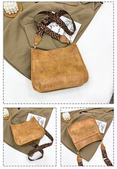 Women’s Leopard Guitar Strap Crossbody Purse Shoulder Bucket Cross-body Purse
