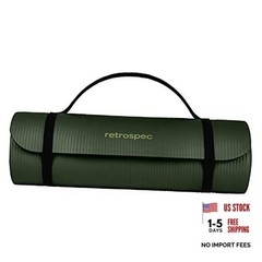 Solana Yoga Mat 1″ & 1/2″ Thick w/Nylon Strap for Men & Wild Spruce
