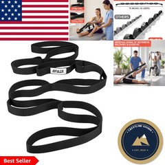 Versatile 75” Stretching Strap – Yoga, Therapy, and Mobility Aid with 10 Loops