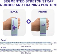 Elastic Yoga Stretching Strap with Loops, Stretch Straps for Physical Therapy…