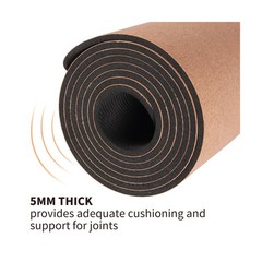 Premium Cork Yoga Mat Non Slip Thick Cork Exercise & Fitness Mat fo… Fast Ship
