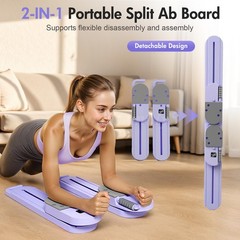 Pilates Board Portable Split Ab Board with LCD Display for Full – Body Exercise