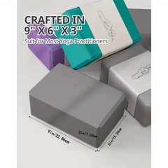 Yoga Blocks High Density Foam Brick with Strap for Stretching Pilates