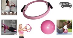 Pilates Ring Resistance Bands Ball Set for Full Body Toning Home Workout