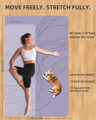 75.5×47.6×0.4 Inch Large TPE Yoga Mat Extra Wide Thick