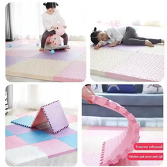 EVA Foam Gym Floor Mat 30x30cm Non Slip Interlocking Fitness US