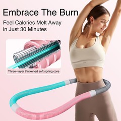 Weighted Soft Spring Hula Hoop for Adults, 3lb Foldable macaron colors