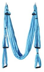 Blue Nylon Hanging Yoga Swing Set w/ Carry Bag & Instruction Manual