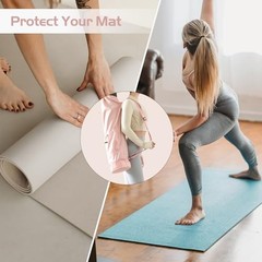 Yoga Mat Bag, Yoga Bag with Adjustable Strap and Pockets for Women & Men, Beige
