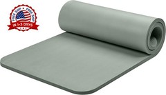 Esterilla de yoga de 1″ de grosor con correa de nailon para hombres y mujeres