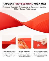 Extra Large Yoga Mat (84”×30”) – 1/3” Thick Double-Sided PVC Non-Slip Exer…