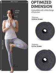 CAMBIVO Extra Thick Yoga Mat Professional TPE Yoga Mats, Workout Mat with Strap