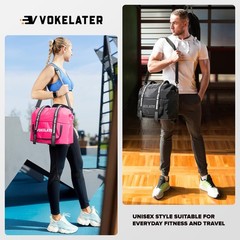Sport Gym Bag for Women, Carry on Tote Personal Item Bag with Shoes Compartme…