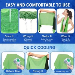 Hosuly 50 Pack Cooling Towels, 40″x12″ Yoga Towels Ice Breathable Soft Chilly…
