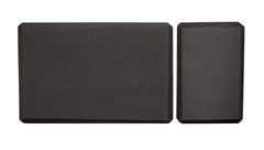 MUNE EVA Yoga Blocks and Yoga Knee Pads Black Set of 2 BONUS Zipper Wrist Wallet