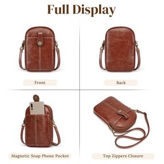 S-ZONE Small Crossbody Bags for Women Trendy RFID Blocking Cell Phone Purse V…