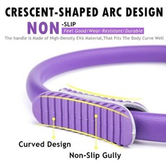 Dual Grip Pilates Ring Body Sport Fitness Magic Circle Weight Exercise Yoga US