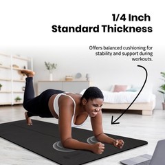 Gogokiwi Extra Wide Yoga Mat for Men Women (72″L x 36″W x 1/4″ Thick) Non Sli…