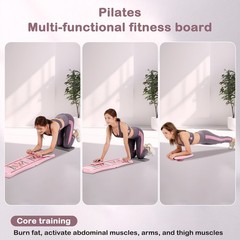 Pilates Board Reformer 6-In-1 Multifunctional Foldable Home Gym Ab Trainer Pink