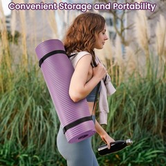 Yoga Mat, 1/2-Inch Extra Thick High Density Exercise Mat, Anti-Tear Exercise Yog