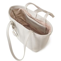 TOTE N°1 Large Structured Tote – Vegan Leather Shoulder Bag for Laptop White