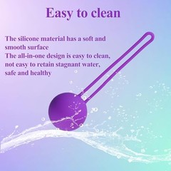 Kegel Ball 3 pcs Set for Women, Ben Wall Ball Massage Weight Exercise Purple