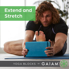 Gaiam Yoga Block – Supportive Latex-Free Eva Foam – Soft Non-Slip Surface with B