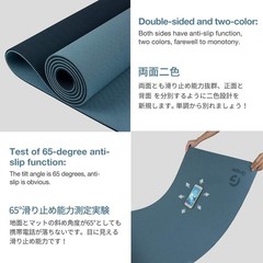 Yoga Mat Non Slip, Eco Friendly Fitness Exercise Mat with Carrying Strap,Yoga…