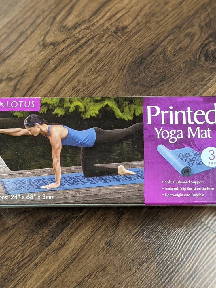 NEW LOTUS 3MM PVC NON-SLIP YOGA MAT, BLUE