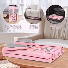 Pilates Board Reformer 6-In-1 Multifunctional Foldable Home Gym Ab Trainer Pink