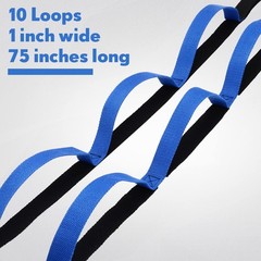 2 Pcs Stretching Strap with 10 Loops -yoga Strap for Physical Therapy, Non-el…