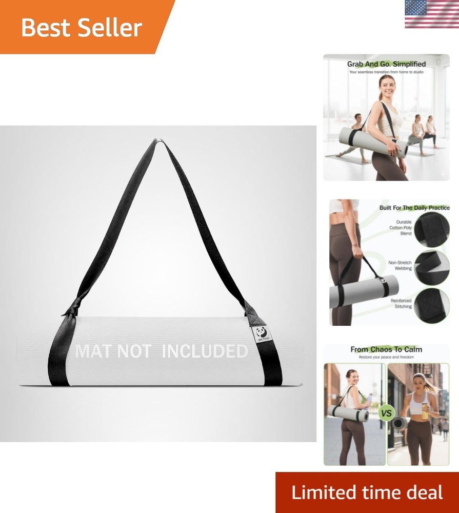 Yoga Mat Straps for Carrying, Adjustable Yoga Mat Carrier Sling Fits All Mats…